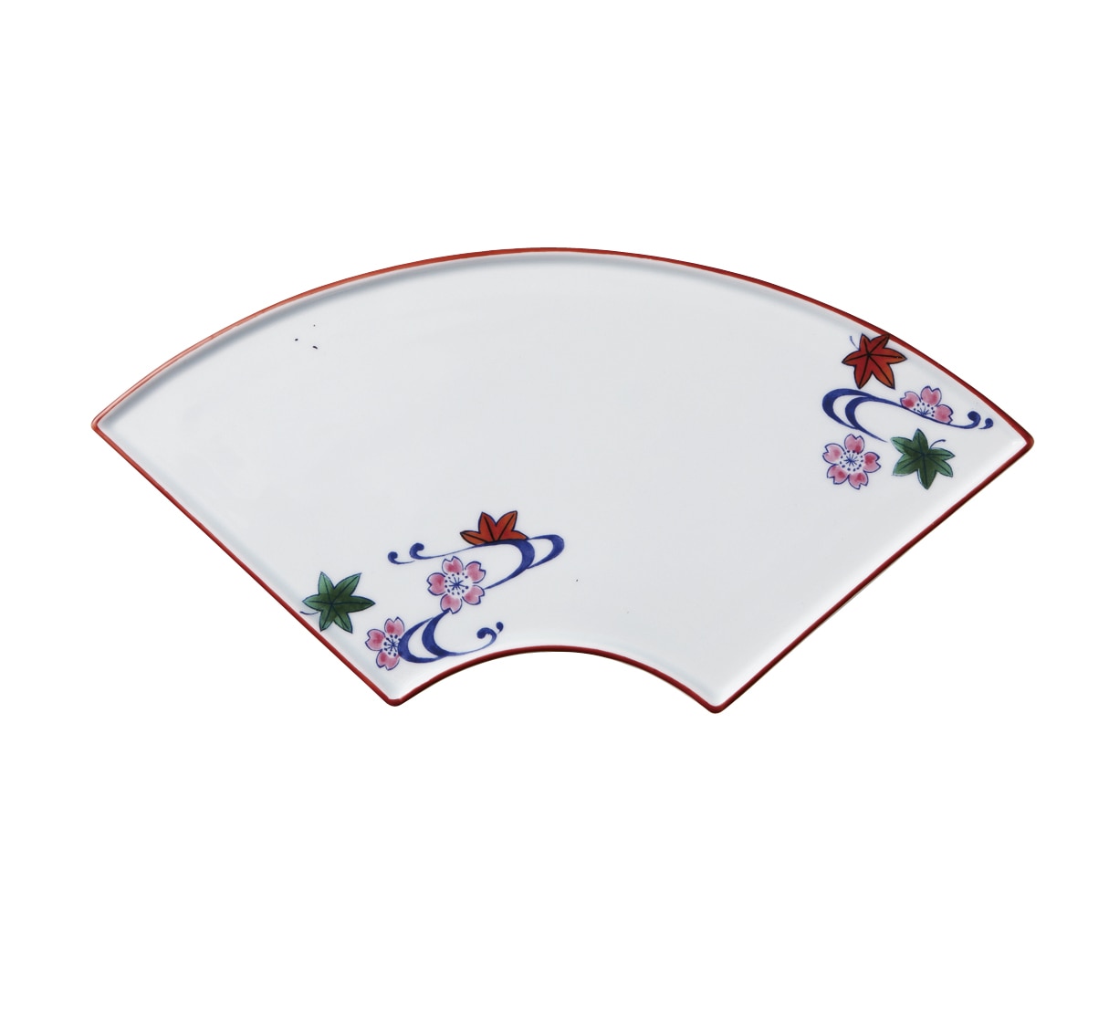 丸モ高木陶器 イングレ流水扇型焼物皿 4A175-17 1個(ご注文単位1個)【直送品】