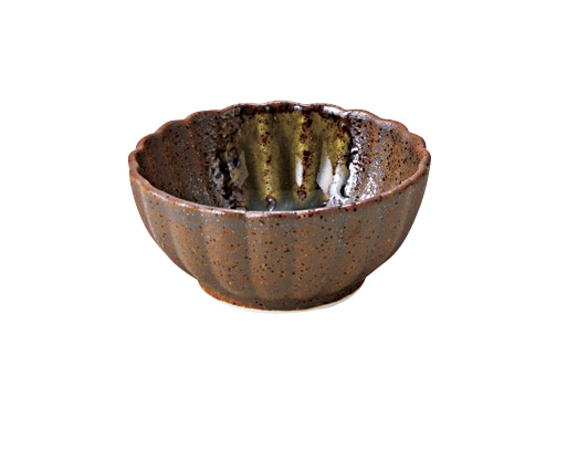 丸モ高木陶器 伊賀風菊型小付 4A177-29 1個（ご注文単位1個）【直送品】