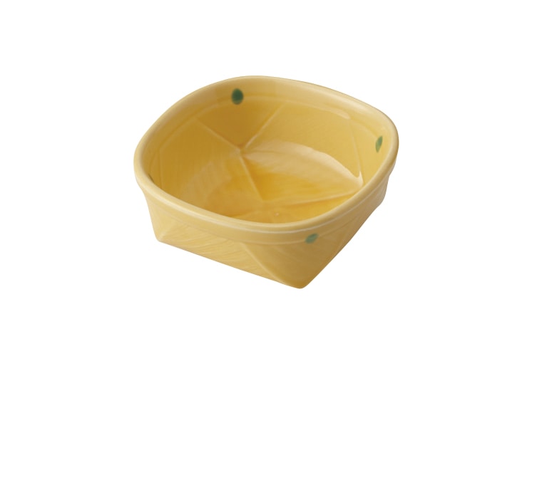 丸モ高木陶器 イングレ緑点角小付 4A177-33 1個（ご注文単位1個）【直送品】