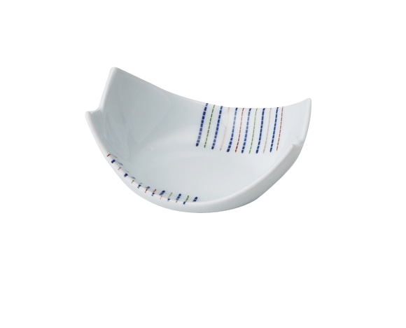 丸モ高木陶器 色十草笹舟小付 4A177-37 1個（ご注文単位1個）【直送品】