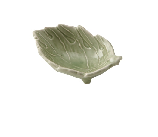 丸モ高木陶器 天竜青磁木の葉珍味入 4A178-10 1個（ご注文単位1個）【直送品】