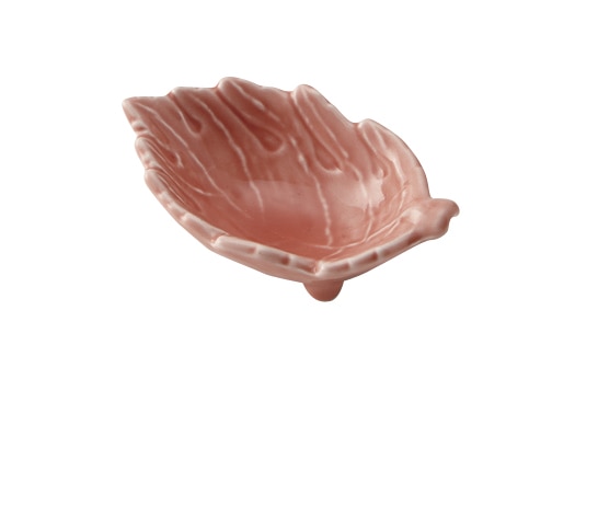 丸モ高木陶器 桃釉木の葉珍味入 4A178-12 1個（ご注文単位1個）【直送品】