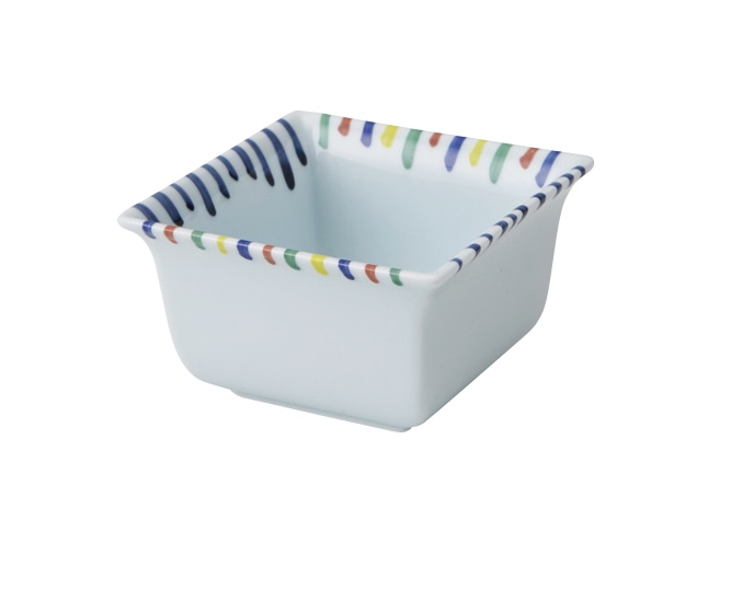 丸モ高木陶器 イングレ十草角小鉢 4A178-20 1個（ご注文単位1個）【直送品】