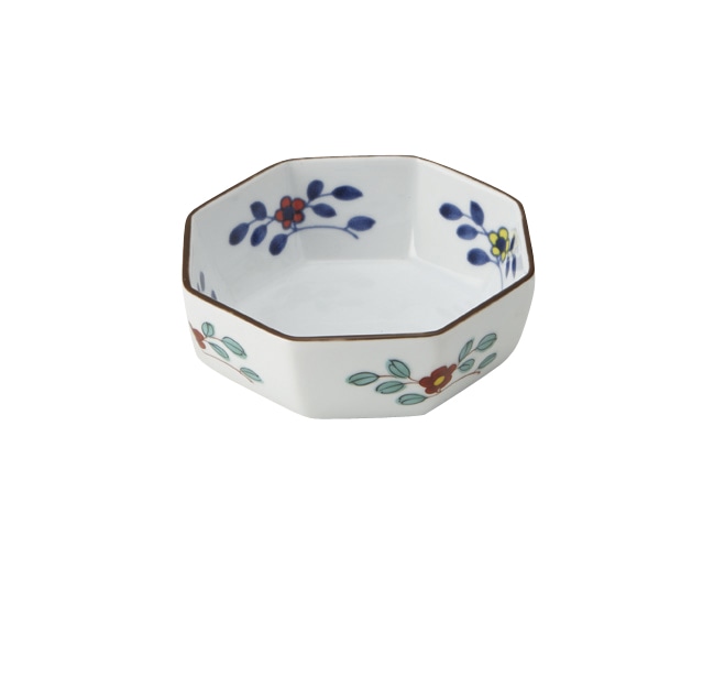 丸モ高木陶器 イングレ小花八角小付 4A178-24 1個（ご注文単位1個）【直送品】