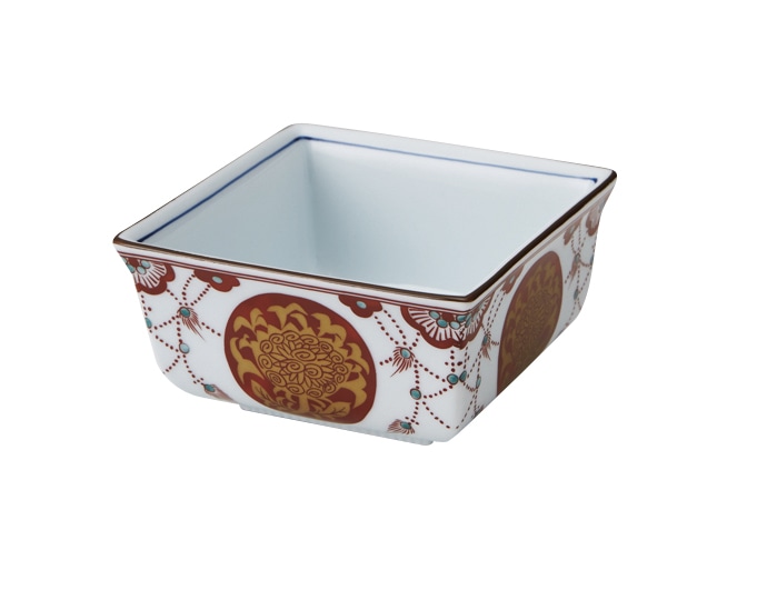 丸モ高木陶器 京瓔珞反角小鉢 4A179-02 1個(ご注文単位1個)【直送品】