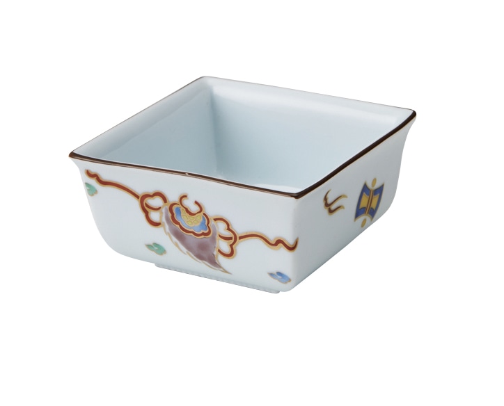 丸モ高木陶器 宝尽し反角小鉢 4A179-05 1個（ご注文単位1個）【直送品】