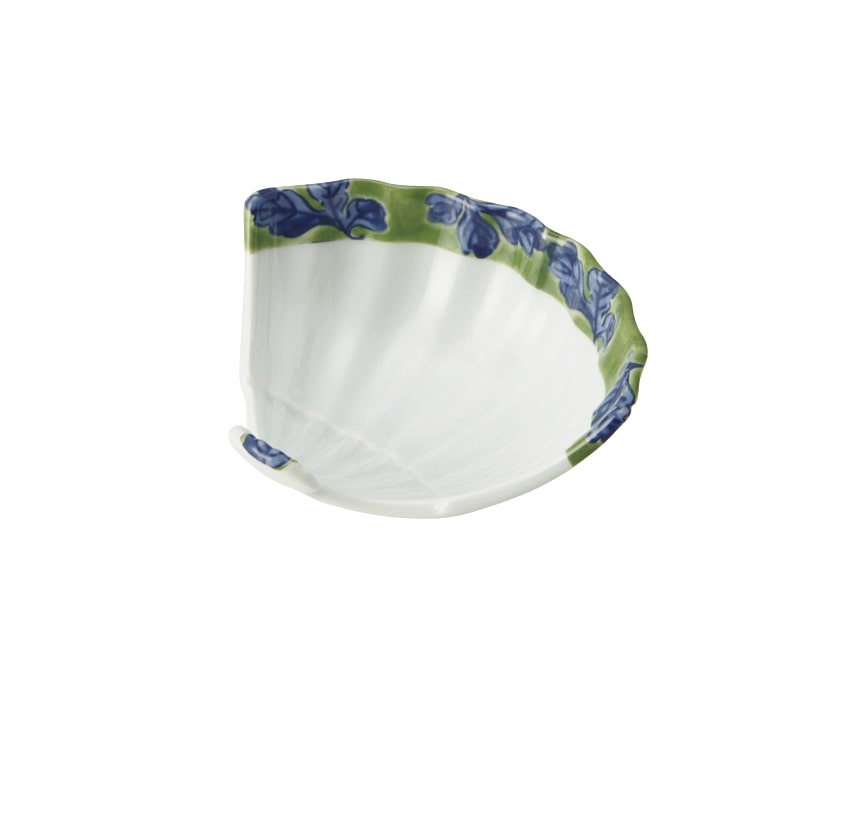 丸モ高木陶器 イングレ緑扇型小付 4A179-19 1個（ご注文単位1個）【直送品】