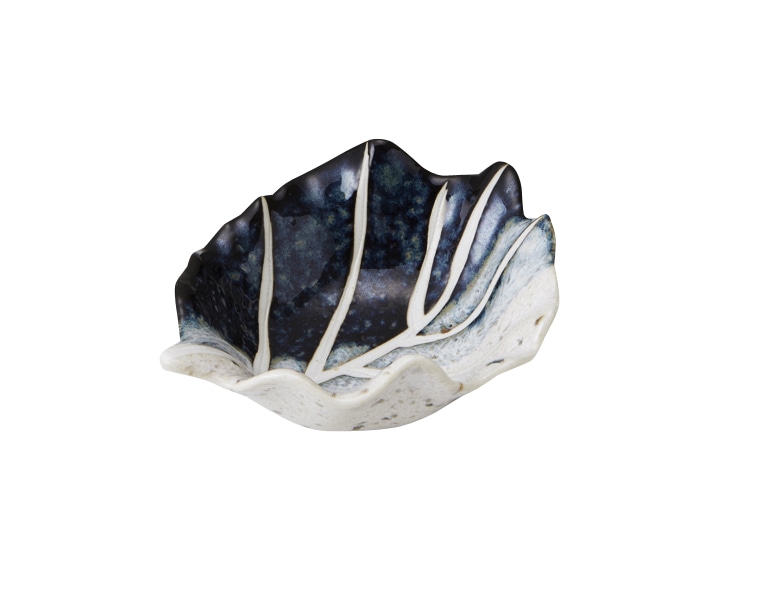 丸モ高木陶器 白雪葉型小付 4A179-21 1個（ご注文単位1個）【直送品】