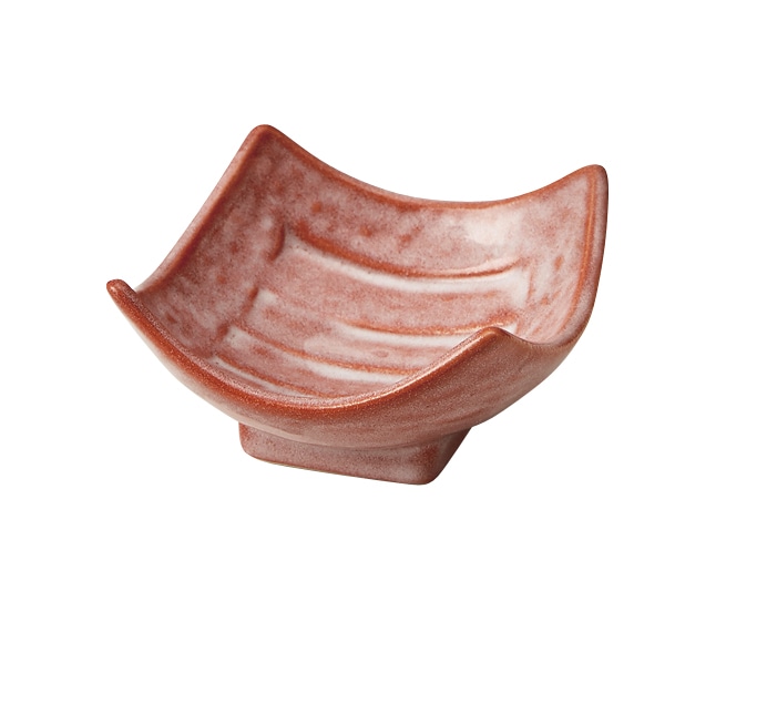 丸モ高木陶器 赤楽角小鉢 4A180-31 1個（ご注文単位1個）【直送品】