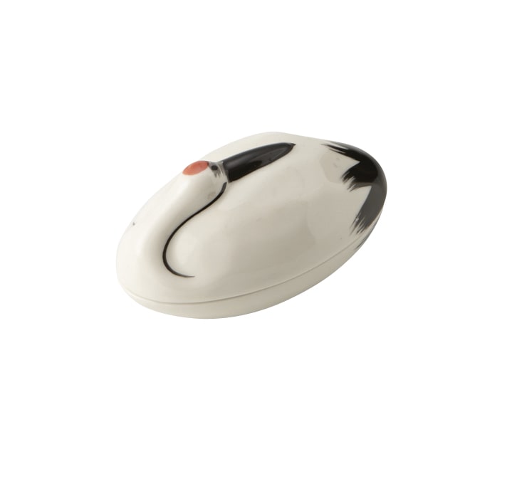 丸モ高木陶器 鶴珍味入 4A180-39 1個（ご注文単位1個）【直送品】