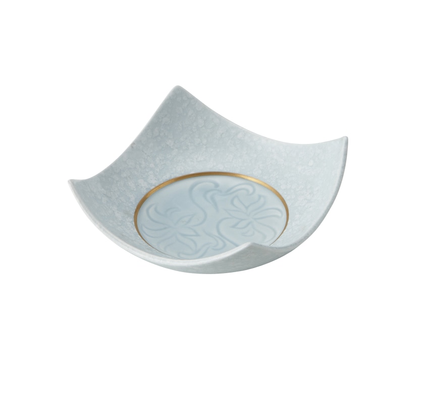 丸モ高木陶器 白化粧四方上り小鉢 4A181-04 1個（ご注文単位1個）【直送品】