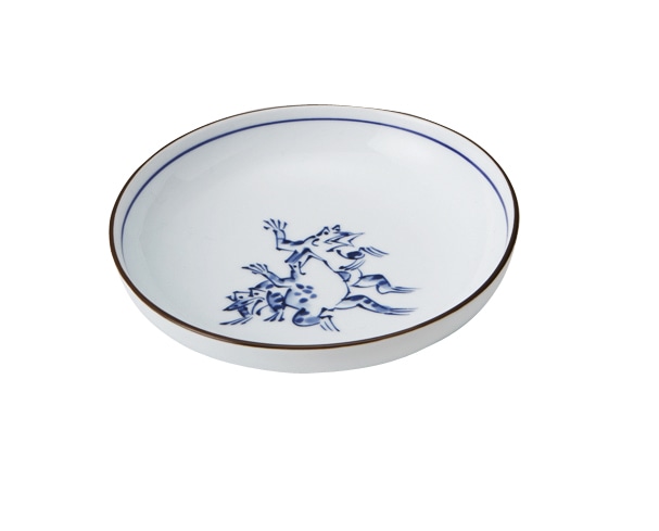 丸モ高木陶器 イングレかえる絵丸小皿 4A181-12 1個（ご注文単位1個）【直送品】