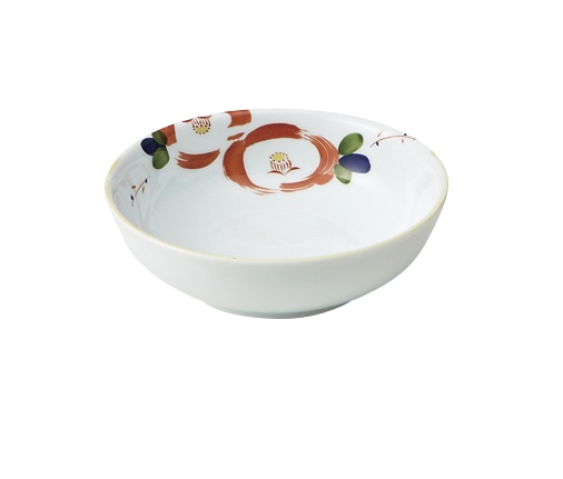 丸モ高木陶器 イングレ花絵丸取鉢 4A181-16 1個（ご注文単位1個）【直送品】