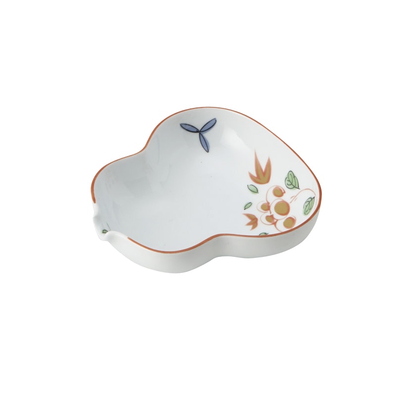 丸モ高木陶器 イングレ赤絵瓢型小鉢 4A182-05 1個(ご注文単位1個)【直送品】