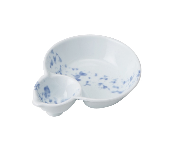 丸モ高木陶器 吹墨瓢型千代口付鉢 4A182-13 1個(ご注文単位1個)【直送品】