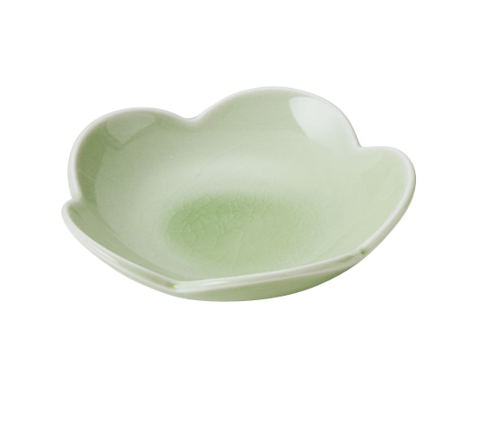 丸モ高木陶器 グリーンサクラ型皿 4A182-17 1個(ご注文単位1個)【直送品】