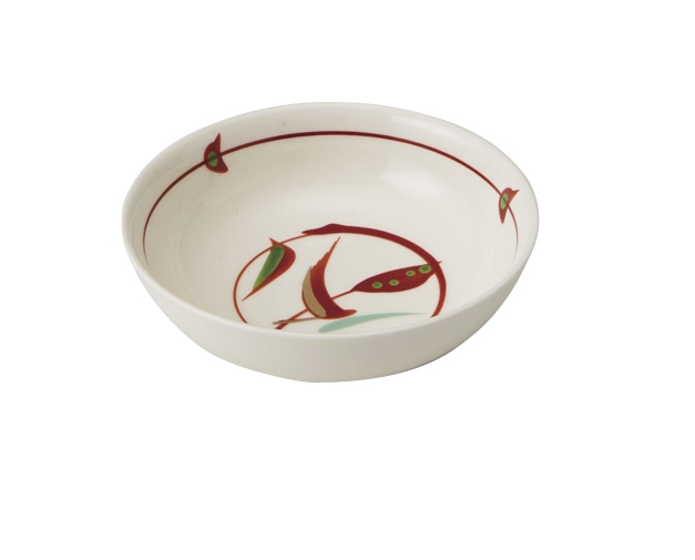 丸モ高木陶器 高麗赤絵芦丸取鉢 4A182-25 1個(ご注文単位1個)【直送品】