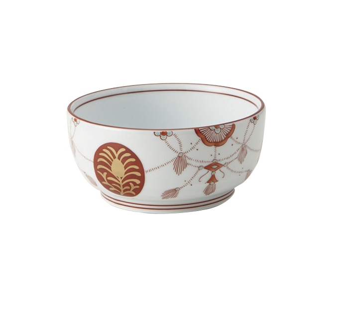 丸モ高木陶器 錦瓔珞小鉢 4A187-01 1個(ご注文単位1個)【直送品】