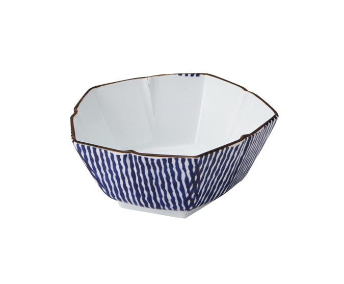 丸モ高木陶器 イングレ濃十草五角小鉢 4A187-05 1個(ご注文単位1個)【直送品】