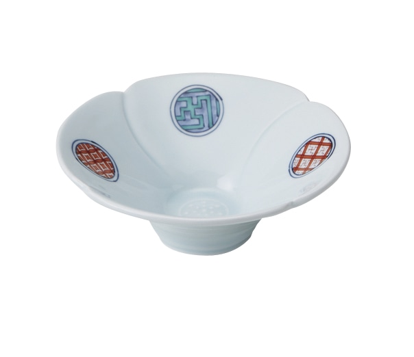 丸モ高木陶器 イングレ錦丸紋朝顔平小鉢 4A187-13 1個(ご注文単位1個)【直送品】