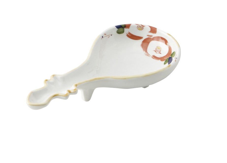 丸モ高木陶器 イングレ花絵びわ型小鉢 4A188-10 1個（ご注文単位1個）【直送品】