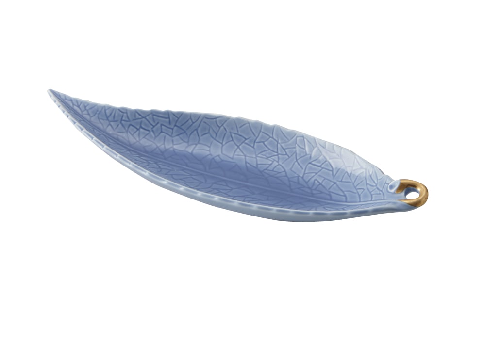 丸モ高木陶器 コバルト木の葉皿 5A186-17 1個（ご注文単位1個）【直送品】