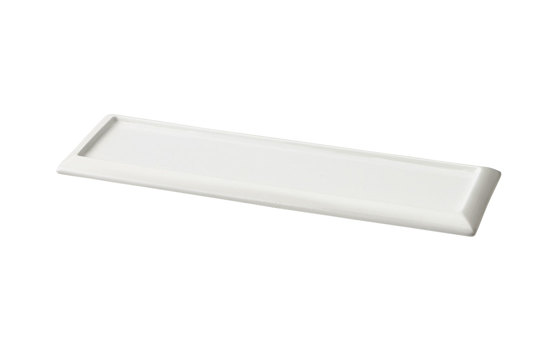 丸モ高木陶器 白リム付長皿 4A188-19 1個（ご注文単位1個）【直送品】