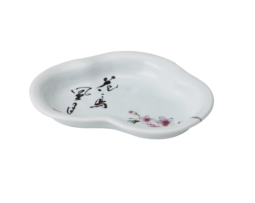 丸モ高木陶器 イングレ花鳥風月木甲皿 4A189-04 1個（ご注文単位1個）【直送品】