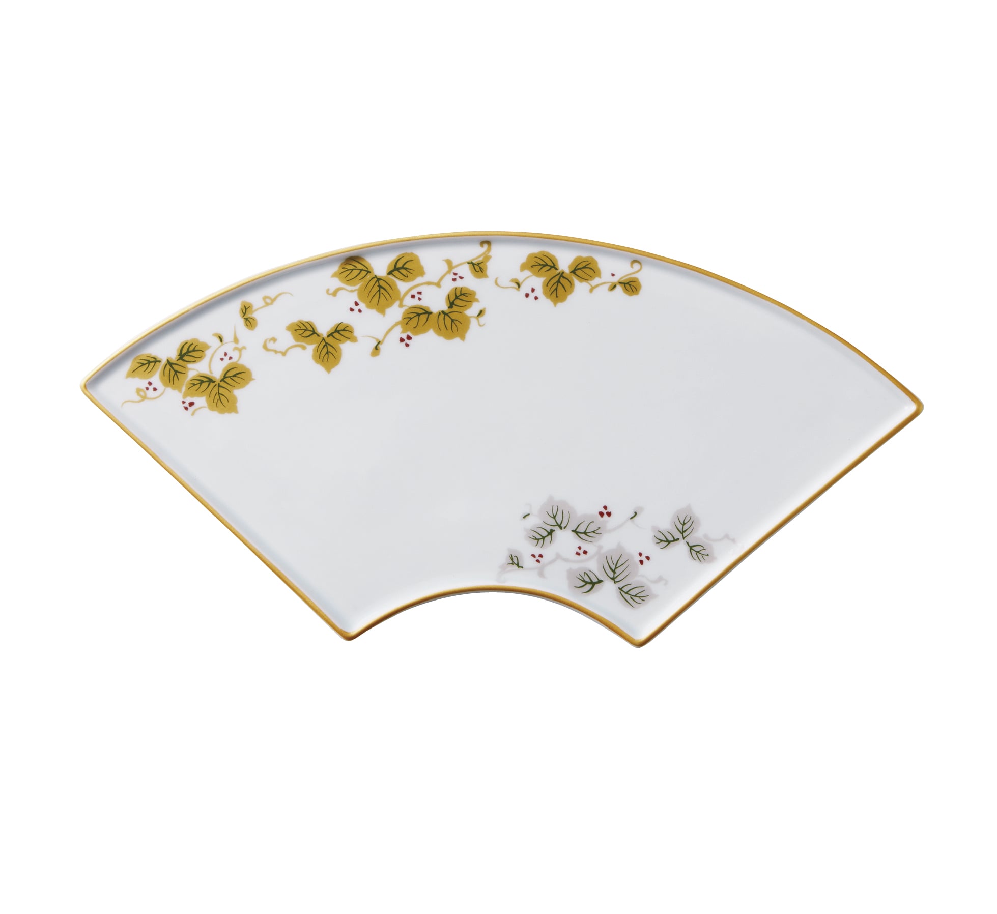 丸モ高木陶器 金銀葡萄扇型焼物皿 4A189-14 1個（ご注文単位1個）【直送品】