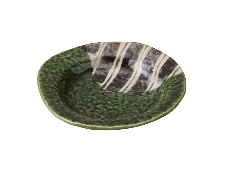 丸モ高木陶器 錆織部16.5cm皿 4A190-18 1個（ご注文単位1個）【直送品】