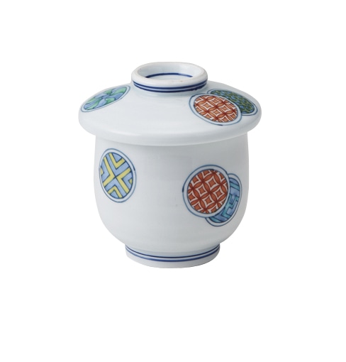 丸モ高木陶器 錦丸紋蒸し碗 4A191-09 1個（ご注文単位1個）【直送品】