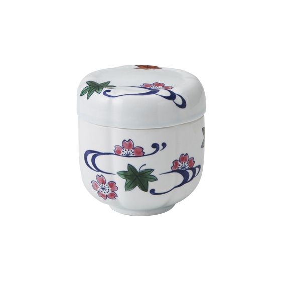 丸モ高木陶器 イングレ流水菊割蒸し碗 4A191-15 1個（ご注文単位1個）【直送品】