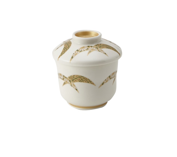 丸モ高木陶器 金銀扇ミニ蒸し碗 4A192-11 1個（ご注文単位1個）【直送品】