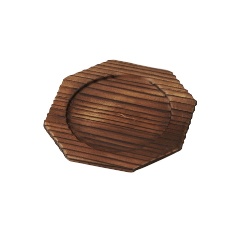 丸モ高木陶器 焼杉八角受皿 4A192-17 1個（ご注文単位1個）【直送品】