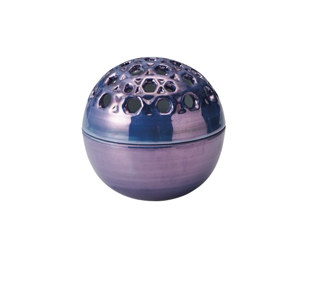 丸モ高木陶器 紫パール透かし蓋物 4A195-02 1個（ご注文単位1個）【直送品】