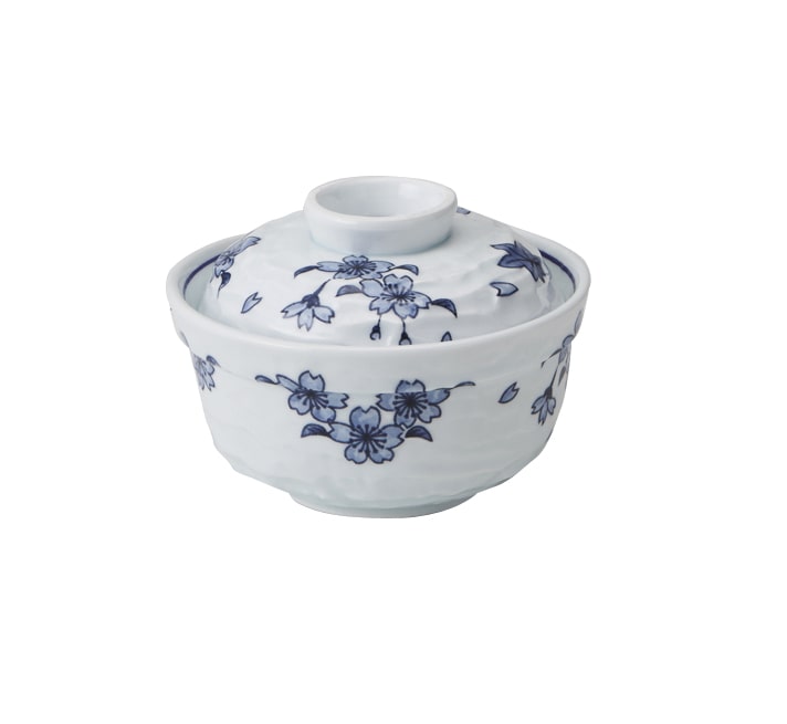 丸モ高木陶器 イングレ染付春秋蓋物 4A195-14 1個（ご注文単位1個）【直送品】