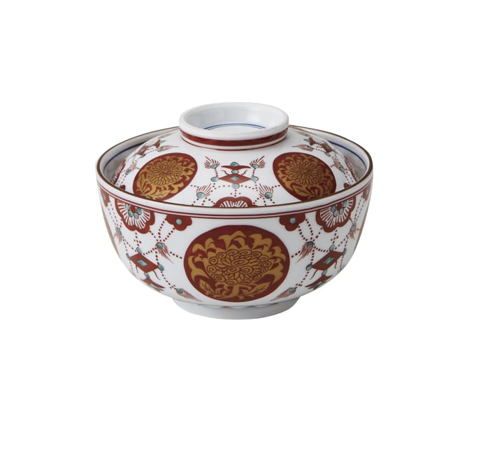 丸モ高木陶器 京瓔珞蓋物 4A195-19 1個（ご注文単位1個）【直送品】