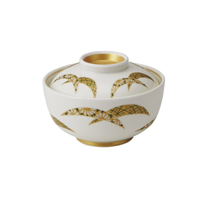 丸モ高木陶器 金彩扇蓋物 4A195-21 1個（ご注文単位1個）【直送品】