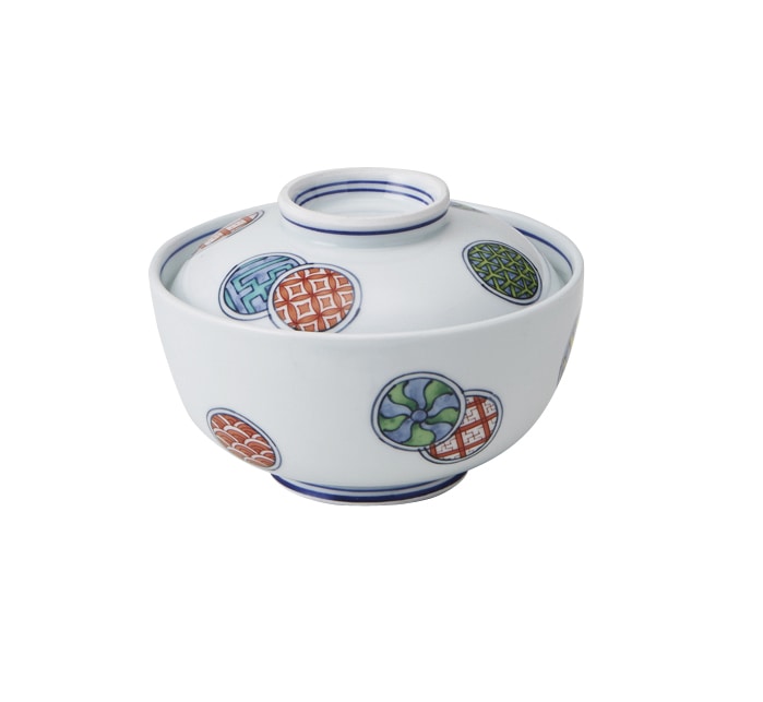 丸モ高木陶器 イングレ丸紋蓋物 4A196-01 1個（ご注文単位1個）【直送品】