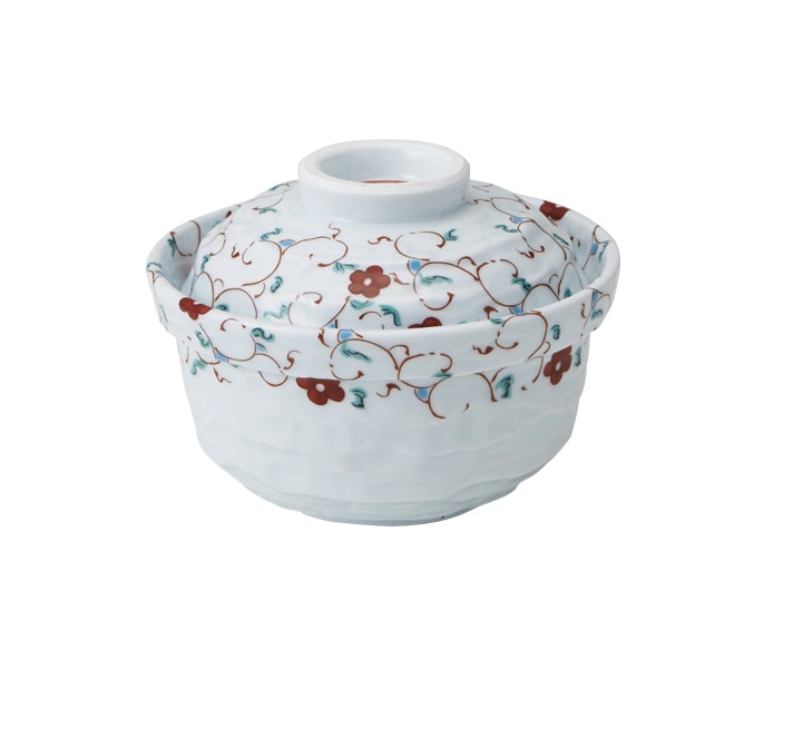 丸モ高木陶器 イングレつる小花ガタ彫大蓋物 4A196-05 1個（ご注文単位1個）【直送品】