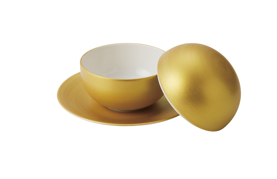 丸モ高木陶器 金彩丸蓋物 4A196-20 1個（ご注文単位1個）【直送品】