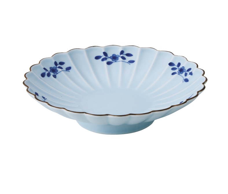 丸モ高木陶器 イングレ小花菊刺身皿 4A199-03 1個（ご注文単位1個）【直送品】