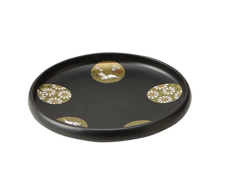 丸モ高木陶器 黒釉金彩丸紋向付 4A199-13 1個（ご注文単位1個）【直送品】