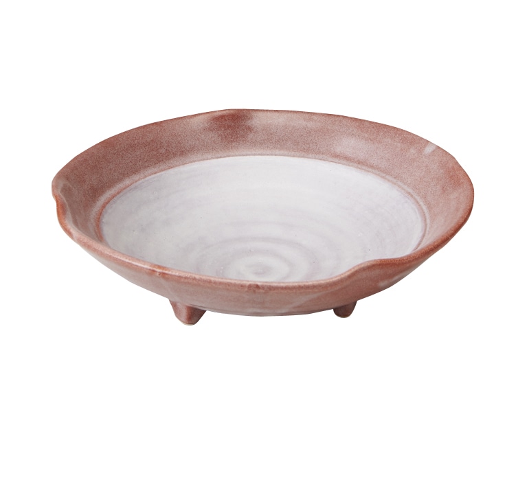 丸モ高木陶器 赤楽銀彩平向付 4A199-21 1個（ご注文単位1個）【直送品】