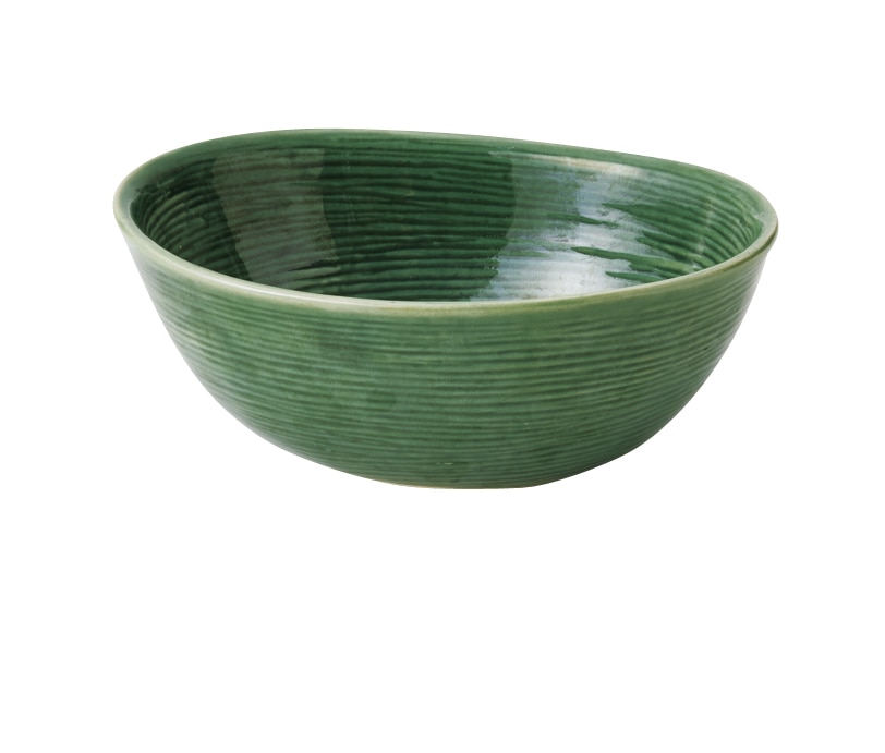 丸モ高木陶器 スジ入俵鉢オリベ 4A200-10 1個（ご注文単位1個）【直送品】