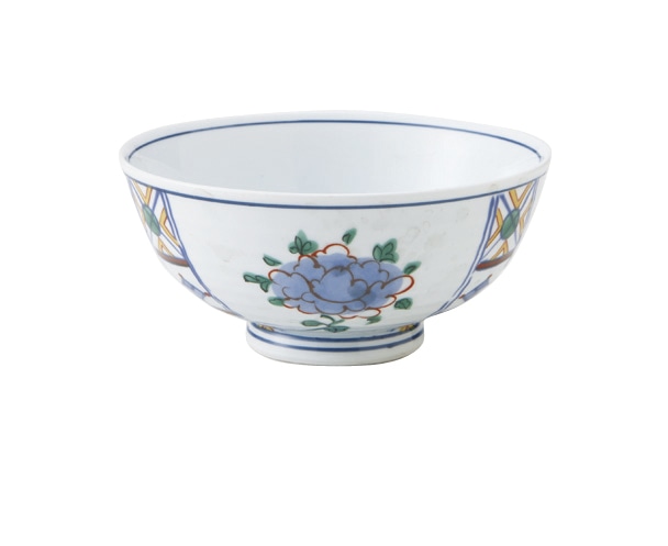 丸モ高木陶器 錦間取牡丹飯碗 4A201-04 1個（ご注文単位1個）【直送品】