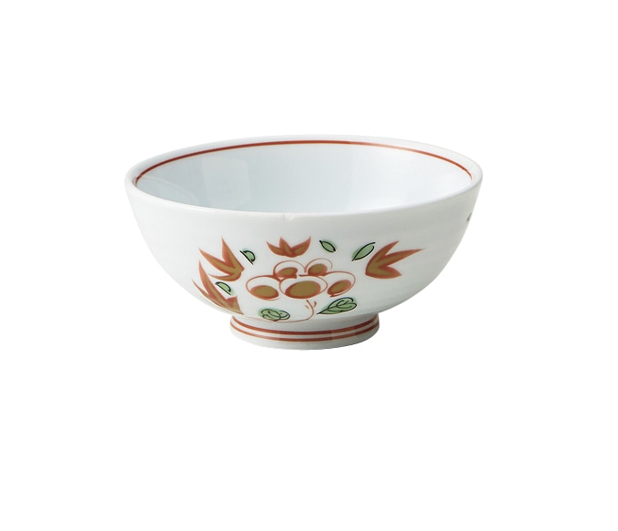 丸モ高木陶器 イングレ花絵飯碗 4A201-16 1個（ご注文単位1個）【直送品】