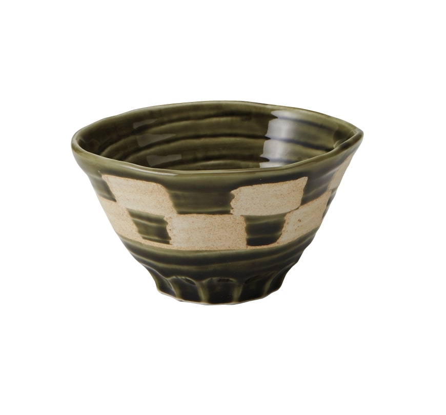 丸モ高木陶器 織部市松丼 4A202-16 1個（ご注文単位1個）【直送品】