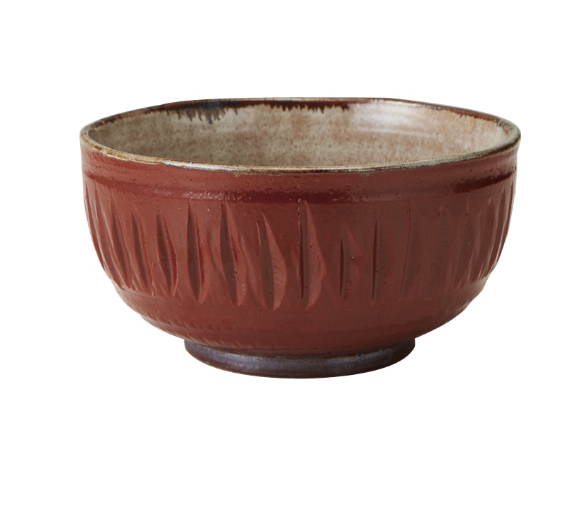 丸モ高木陶器 赤楽面取大丼 4A202-19 1個（ご注文単位1個）【直送品】