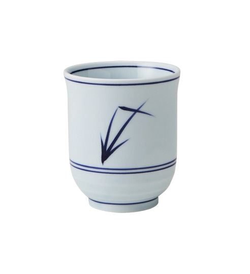 丸モ高木陶器 イングレ染付松葉長湯呑 4A206-03 1個（ご注文単位1個）【直送品】